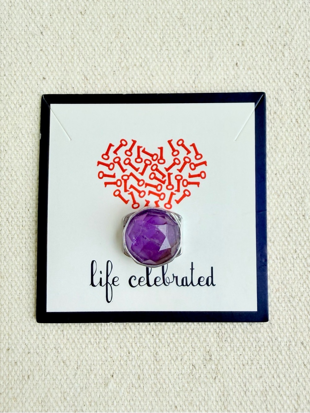 *Round Gemstone Charm* Keep Collective RETIRED Amethyst~Happiness